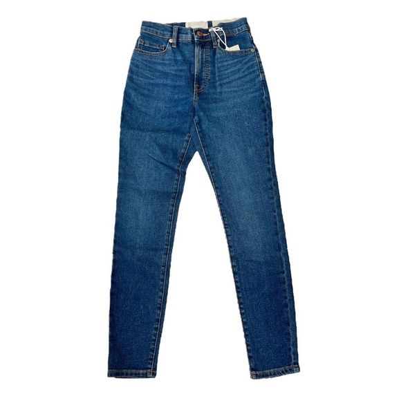 Everlane The Authentic Stretch High-Rise Skinny Ankle Jeans Blue Medium Wash 23 - Picture 1 of 8